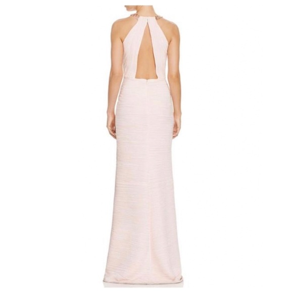 Carmen Marc Valvo Open Back Ruched Gown - Picture 2 of 12